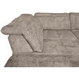 WOHNLANDSCHAFT in Struktur Beige  - Beige/Schwarz, KONVENTIONELL, Textil/Metall (253/357/188cm) - Carryhome