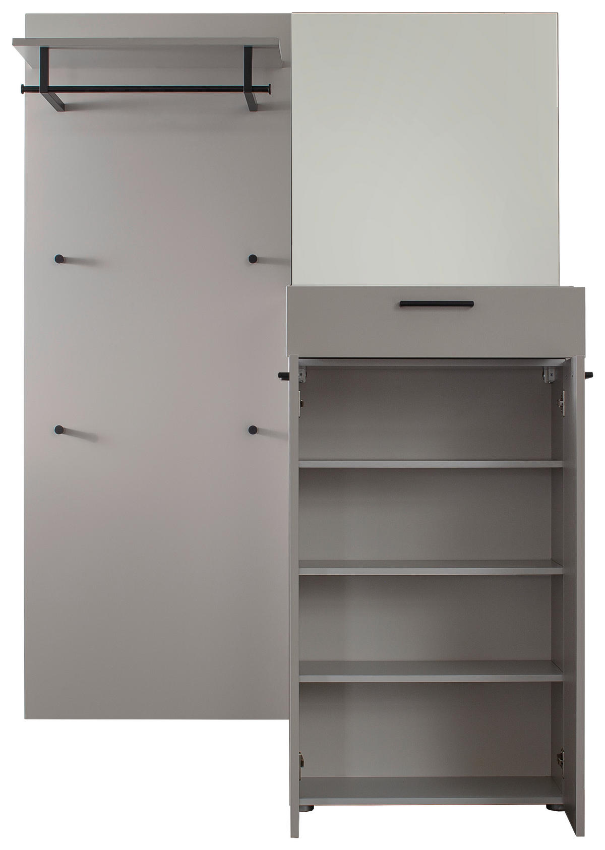 GARDEROBENPANEEL  in 68/180/29 cm  - Grau, Design, Holzwerkstoff (68/180/29cm) - Moderano
