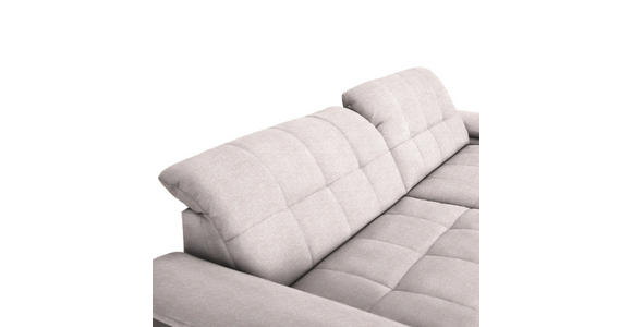 ECKSOFA in Webstoff Hellrosa  - Hellrosa/Schwarz, Design, Textil/Metall (265/180cm) - Carryhome