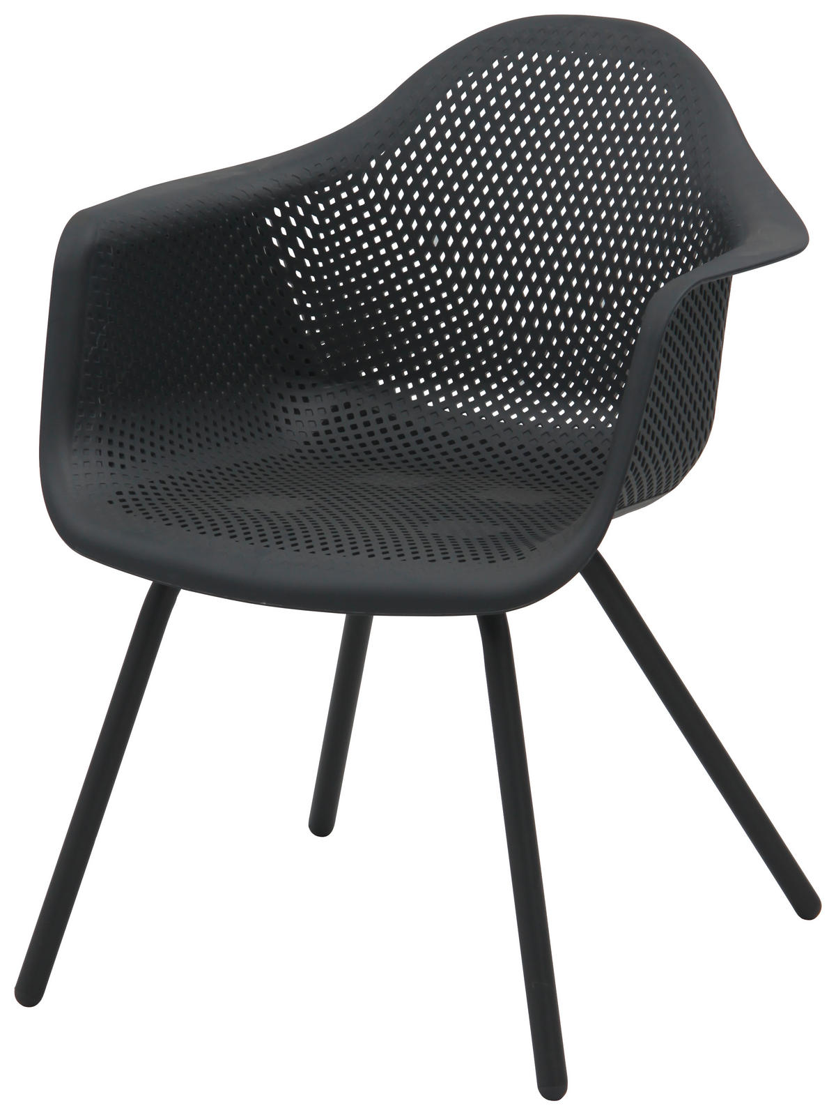 ZAHRADNÍ KŘESLO, kov, plast - antracitová, Design, kov/plast (62,3/78,3/62,7cm) - Ambia Garden