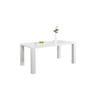 ESSTISCH rechteckig Weiß Hochglanz  - Weiß Hochglanz, MODERN, Holzwerkstoff (180/90/76cm) - Livetastic