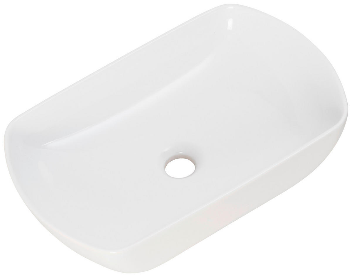 WASCHBECKEN 50/12,5/31,5 cm  - Weiß, MODERN, Keramik (50/12,5/31,5cm) - MID.YOU