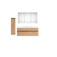 BADEZIMMER  in 150 cm  - Eichefarben/Weiß, KONVENTIONELL, Keramik/Holzwerkstoff (150cm) - Puris