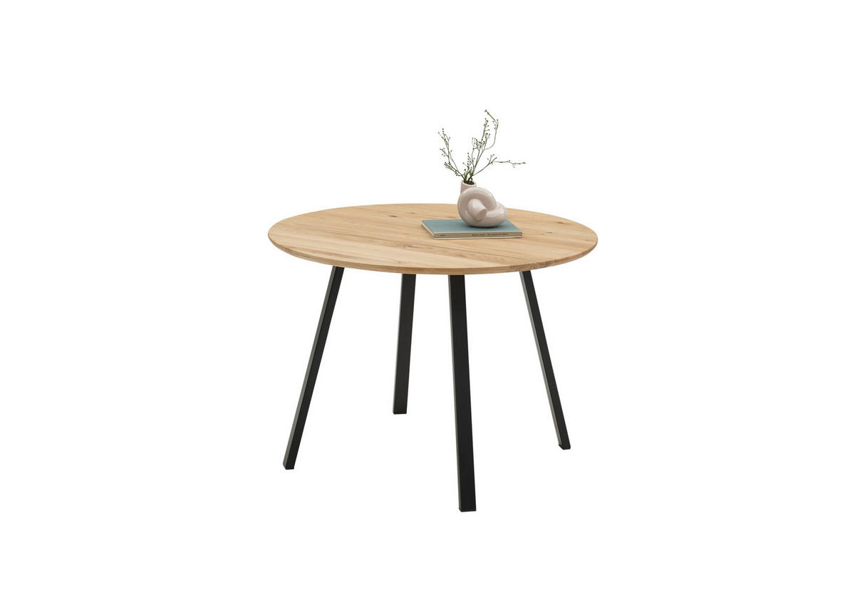 STOL ZA BLAGOVAONICU  boje hrasta  drvo      - boje hrasta/crna, Moderno, drvo/metal (110/110/75cm) - MID.YOU