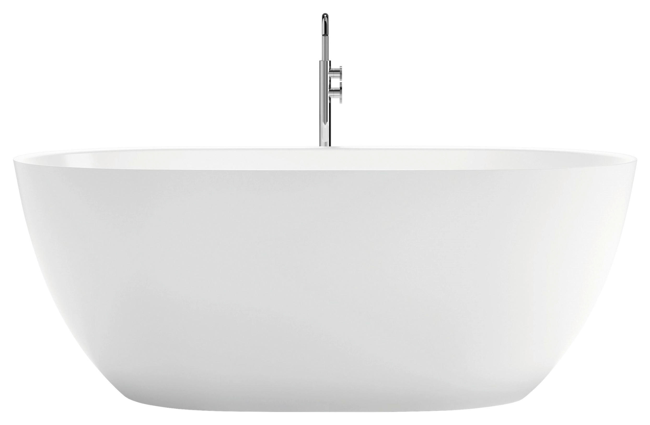 BADEWANNE freistehend   - Weiß, Basics, Stein (160/60/74cm) - Novel