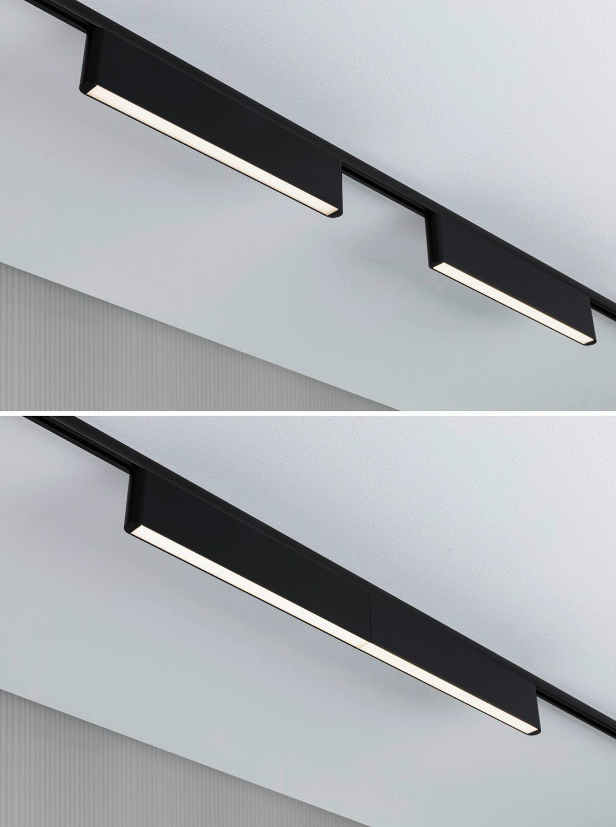 SCHIENENSYSTEM-STRAHLER 37,2/7,4/2,3 cm  - Schwarz, Basics, Metall (37,2/7,4/2,3cm) - Paulmann