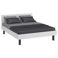 BETT 160/200 cm,  in Weiß  - Schwarz/Weiß, Design, Metall (160/200cm) - Xora