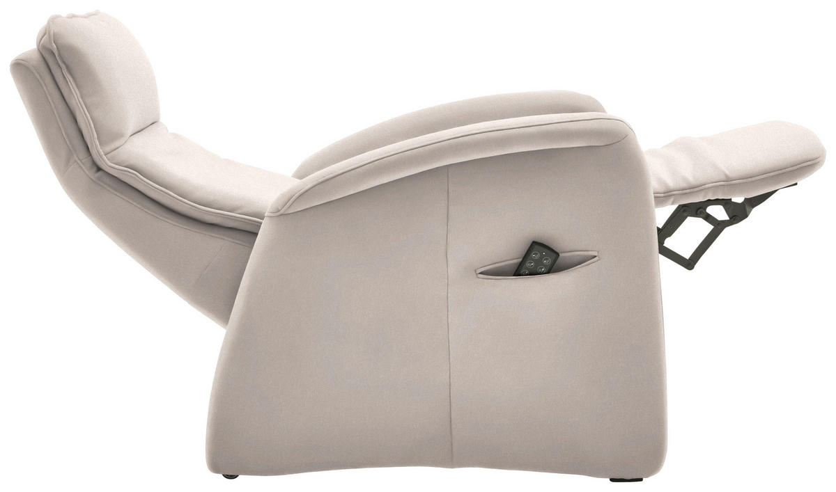 FERNSEHSESSEL in Chenille Beige  - Beige, Konventionell, Textil (79/114/87-176cm) - Valdera