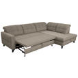 ECKSOFA in Webstoff Beige  297/216 cm  - Beige/Schwarz, Design, Holz/Textil (297/216cm) - Xora