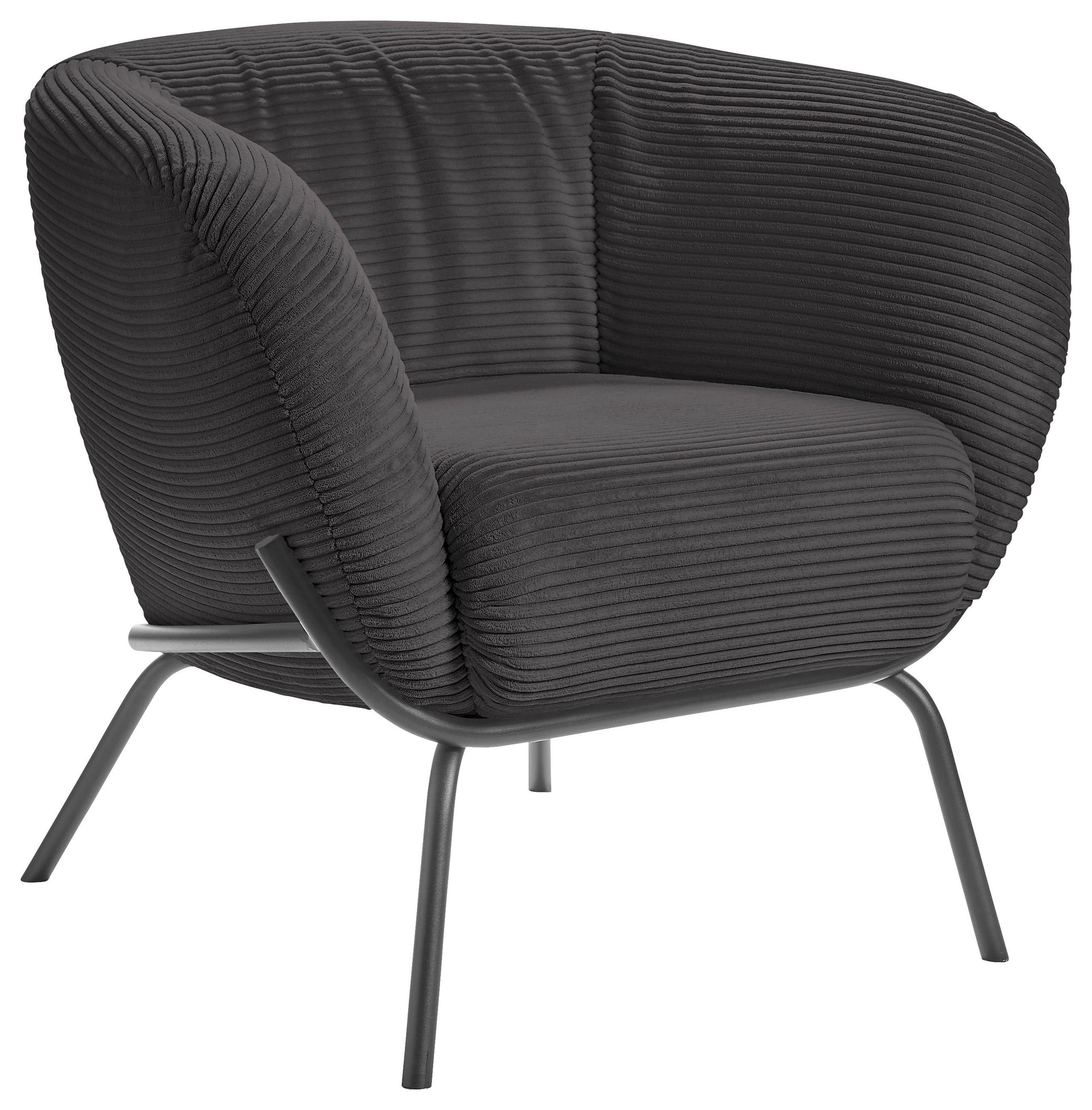 COCKTAILSESSEL Cord Mokka  - Mokka, Design, Textil (79/71/74cm) - Lomoco