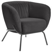 COCKTAILSESSEL Cord Mokka  - Mokka, Design, Textil (79/71/74cm) - Lomoco