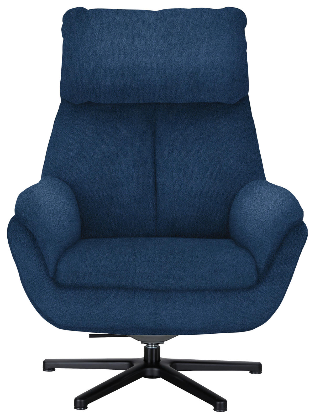 RELAXSESSEL in Textil Dunkelblau  - Schwarz/Dunkelblau, Design, Textil/Metall (79/108/89cm) - Beldomo Style
