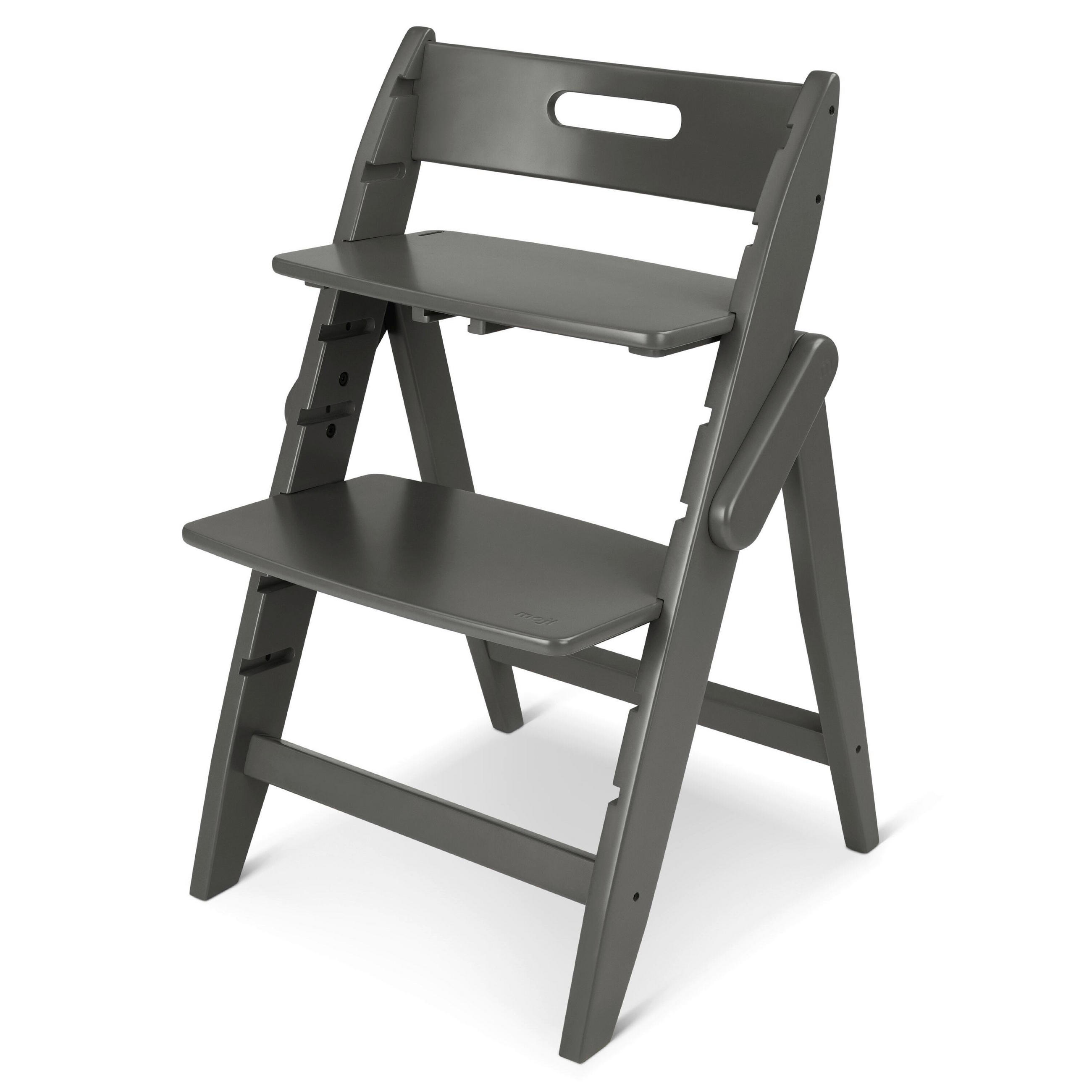 STOLČEK ZA HRANJENJE  Yippy Plain    46/51/76,5 cm       temno siva  - temno siva, Basics, les (46/51/76,5cm) - moji