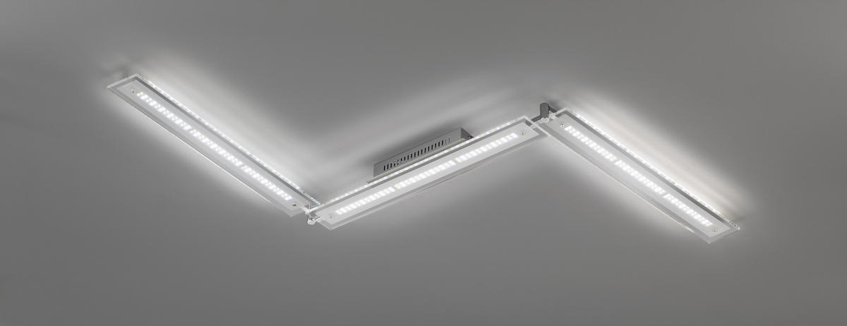 DECKENLEUCHTE TENSO MODULART   - Chromfarben/Nickelfarben, Design, Metall (9/196cm) - Fischer & Honsel