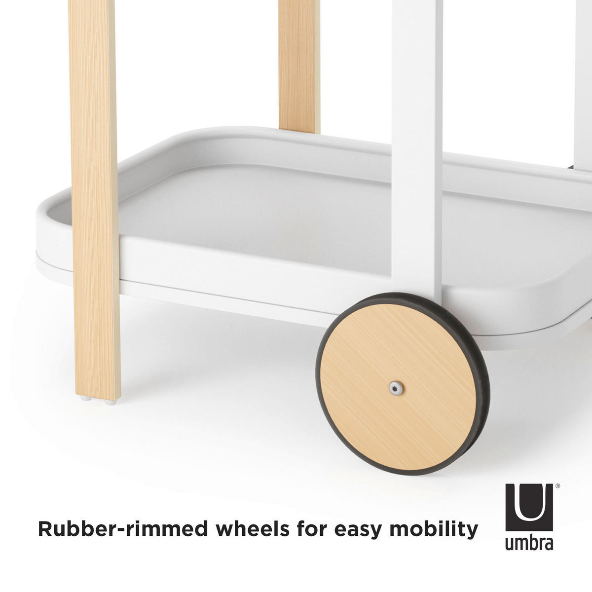 SERVIERWAGEN in Naturfarben, Weiß  - Naturfarben/Weiß, Basics, Metall (44/80/50cm) - Umbra