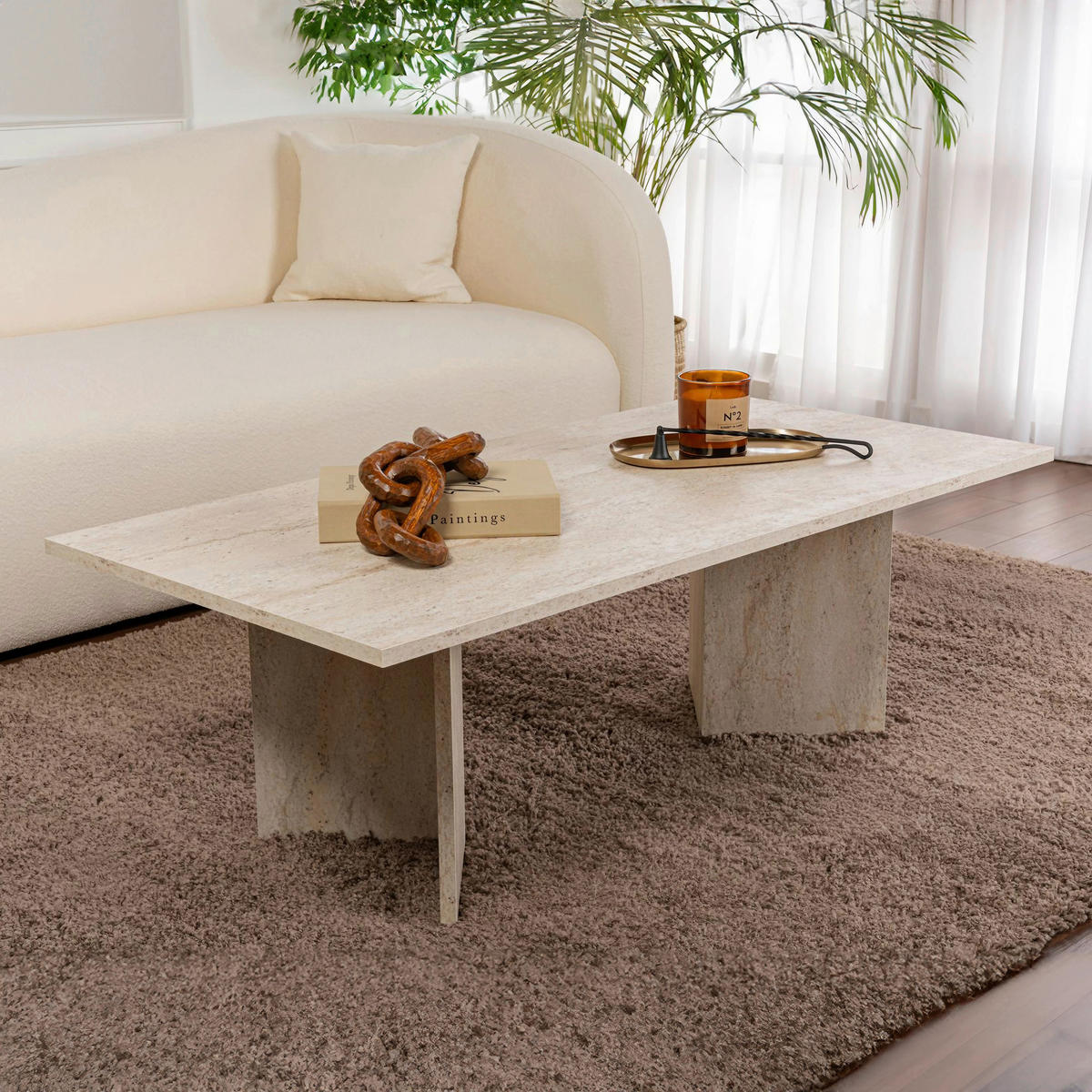 COUCHTISCH in Holzwerkstoff  - Elfenbein, Design, Holzwerkstoff (119/40/60cm) - MID.YOU
