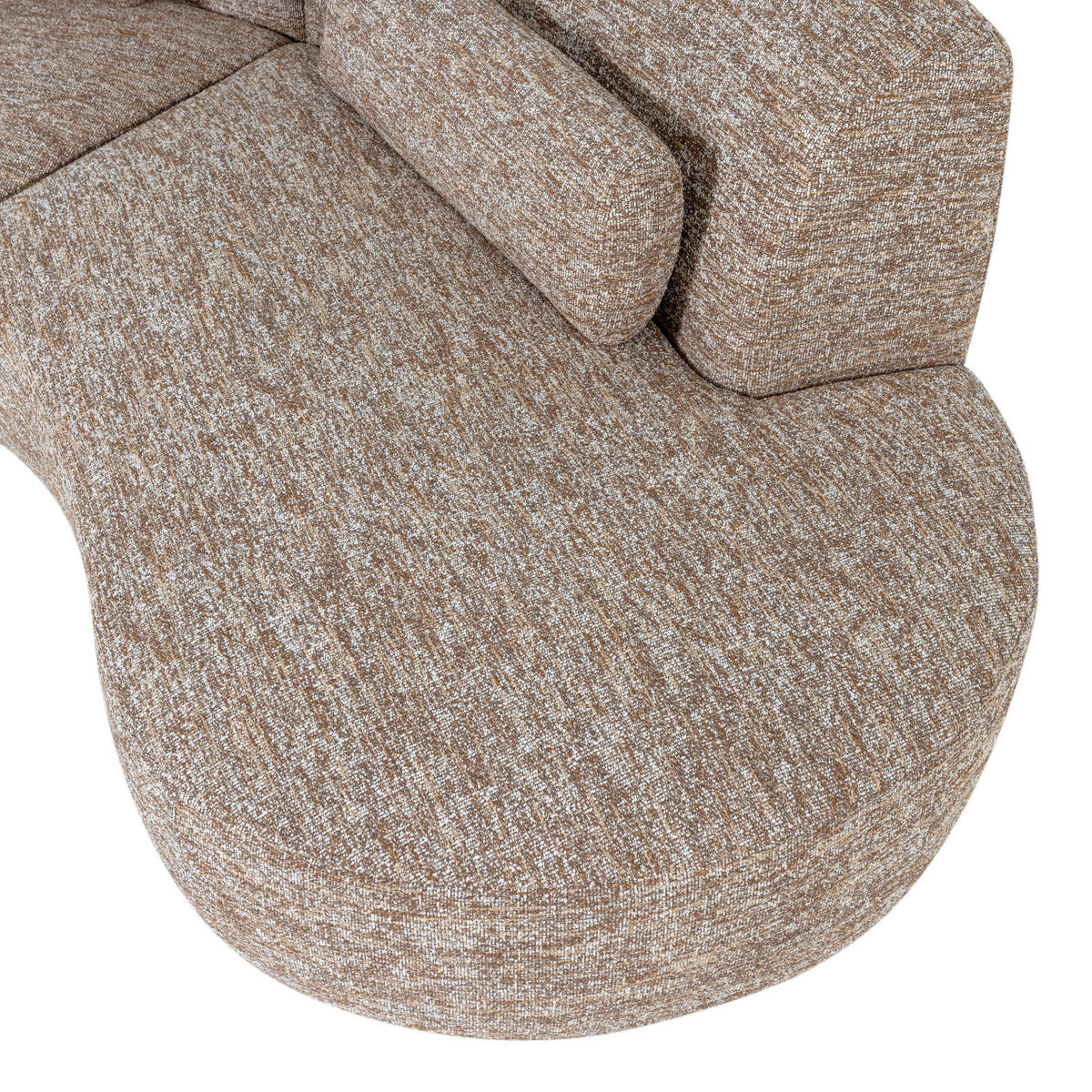 BIGSOFA Batavier in Webstoff Hellbraun  - Hellbraun, Design, Textil (254/74/122cm) - Livetastic