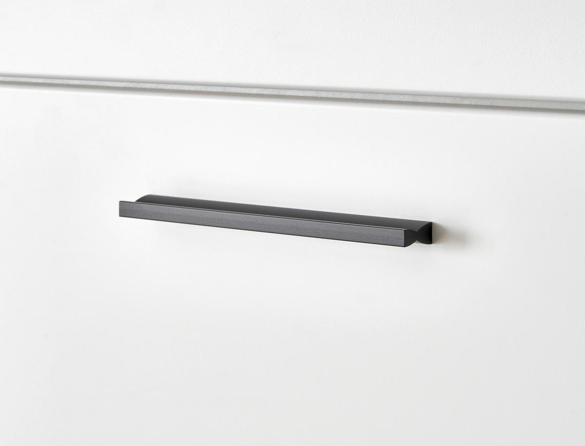 HIGHBOARD  141/139/37 cm 2 Schublade(n)  - Eichefarben/Schwarz, Design, Glas/Holzwerkstoff (141/139/37cm) - MID.YOU