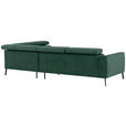 ECKSOFA Waldgrün Feincord  - Waldgrün/Schwarz, Design, Textil/Metall (280/205cm) - Xora