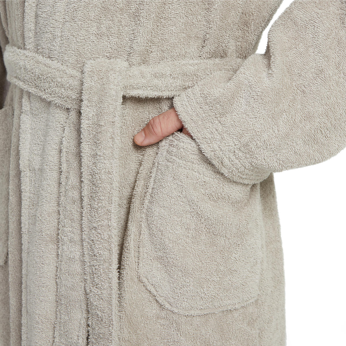 BADEMANTEL M Unisex  - Beige, Basics, Textil (Mnull) - Moeve