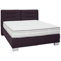 BOXSPRINGBETT 160/200 cm  in Brombeere  - Chromfarben/Brombeere, Konventionell, Textil (160/200cm) - Dieter Knoll