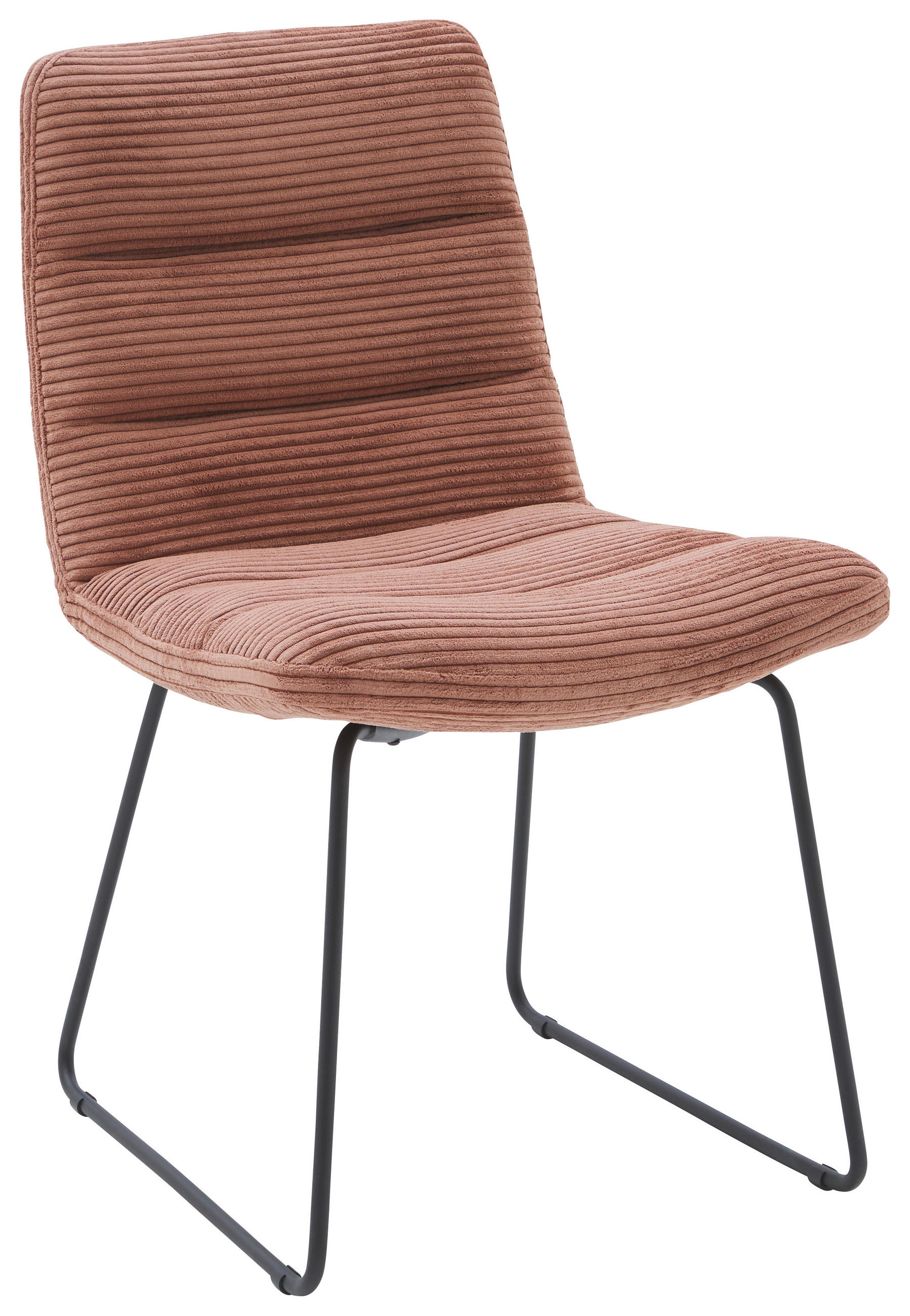 STUHL - Rostfarben/Schwarz, Design, Textil/Metall (52/88/66cm) - Dieter Knoll