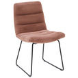 STUHL - Rostfarben/Schwarz, Design, Textil/Metall (52/88/66cm) - Dieter Knoll