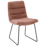 STUHL - Rostfarben/Schwarz, Design, Textil/Metall (52/88/66cm) - Dieter Knoll
