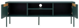 LOWBOARD Eichefarben, Dunkelgrün  - Dunkelgrün/Eichefarben, Design, Holz/Holzwerkstoff (141,5/51/39cm)