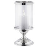 WINDLICHT - Transparent/Silberfarben, Design, Glas/Metall (11,5/25cm) - Ambia Home