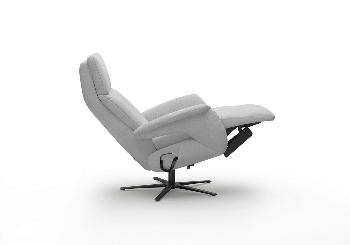 RELAXSESSEL in Textil Grau  - Schwarz/Grau, Basics, Textil/Metall (86/111/86cm) - Sit & More