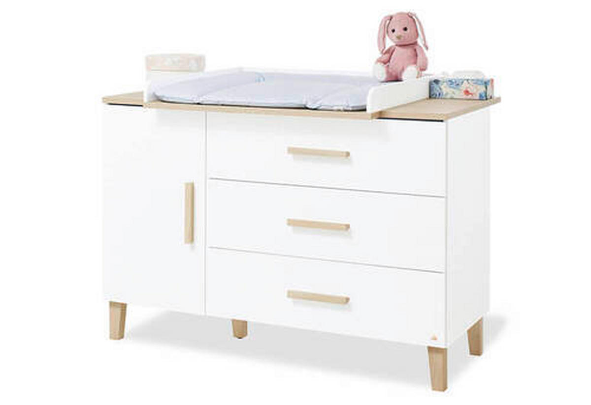 BABYZIMMER LUMI  - Eichefarben/Weiß, Basics, Holzwerkstoff - Pinolino