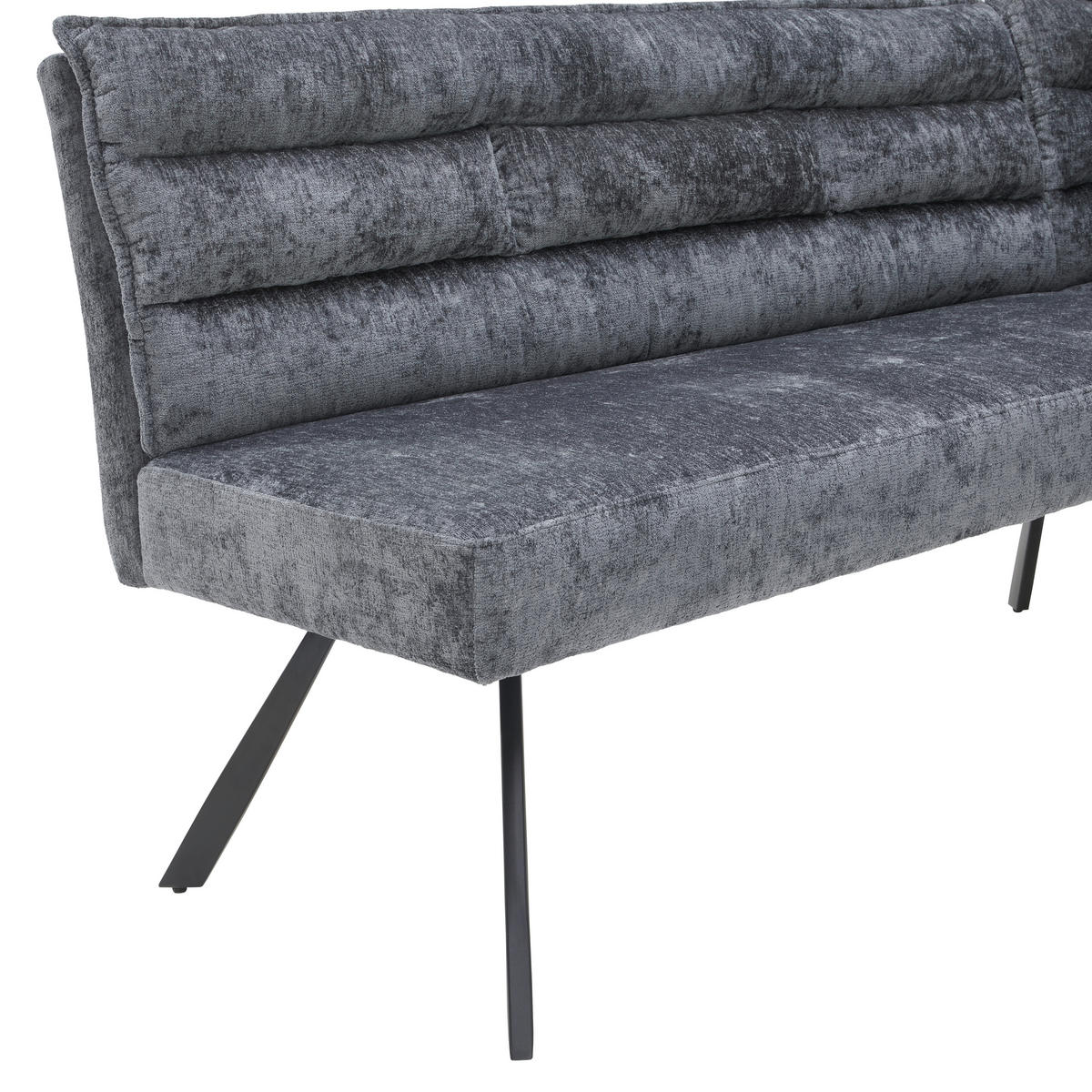 ROHOVÁ LAVICA, sivá - čierna/sivá, Lifestyle, kov/textil (176-214/68/88cm) - Livetastic
