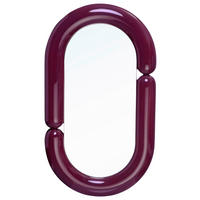 WANDSPIEGEL 40/70/4,2 cm    in oval  - Bordeaux, Basics, Glas/Holzwerkstoff (40/70/4,2cm) - MID.YOU