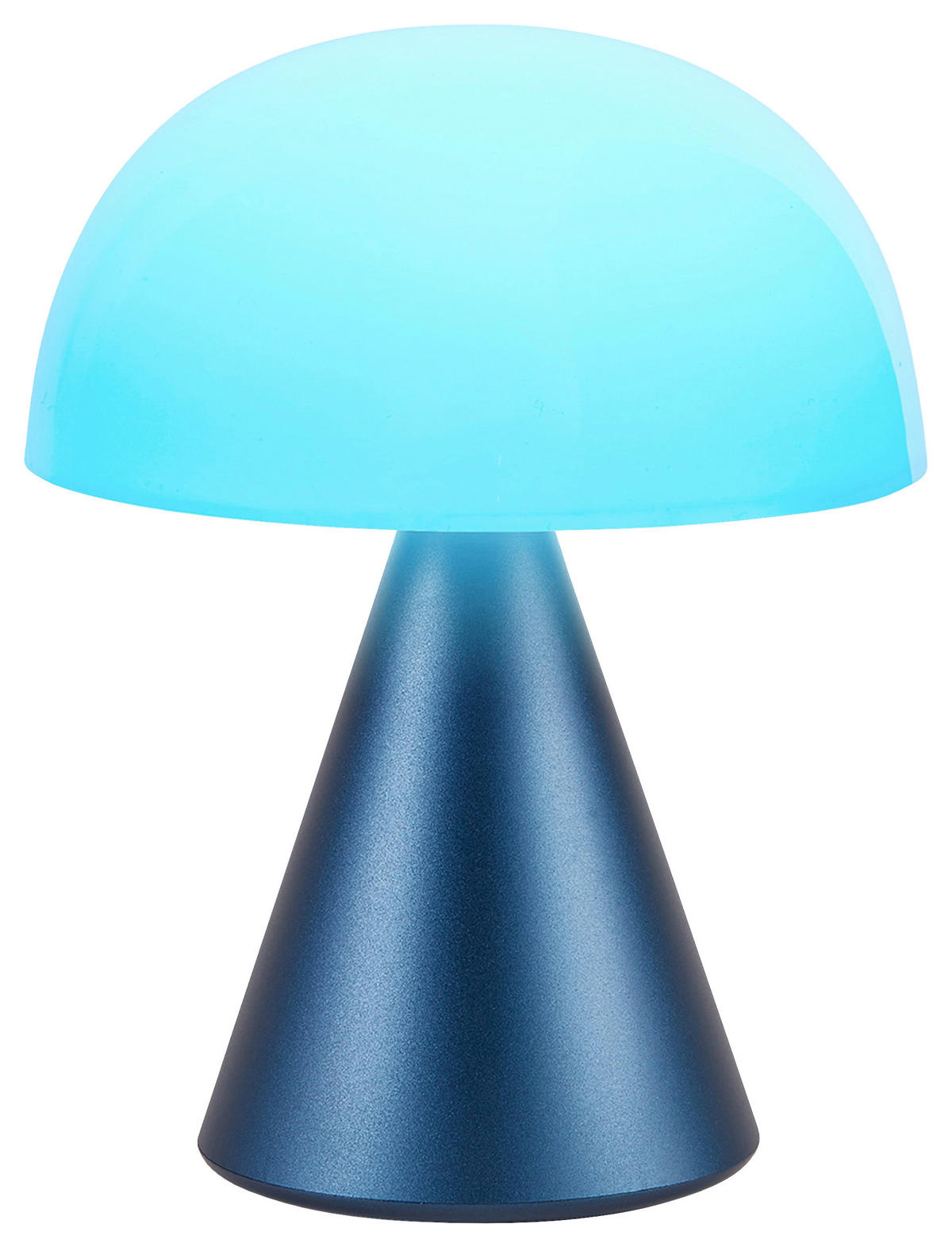 AKKU-TISCHLEUCHTE 14/17/14 cm   - Dunkelblau, Design, Kunststoff/Metall (14/17/14cm)