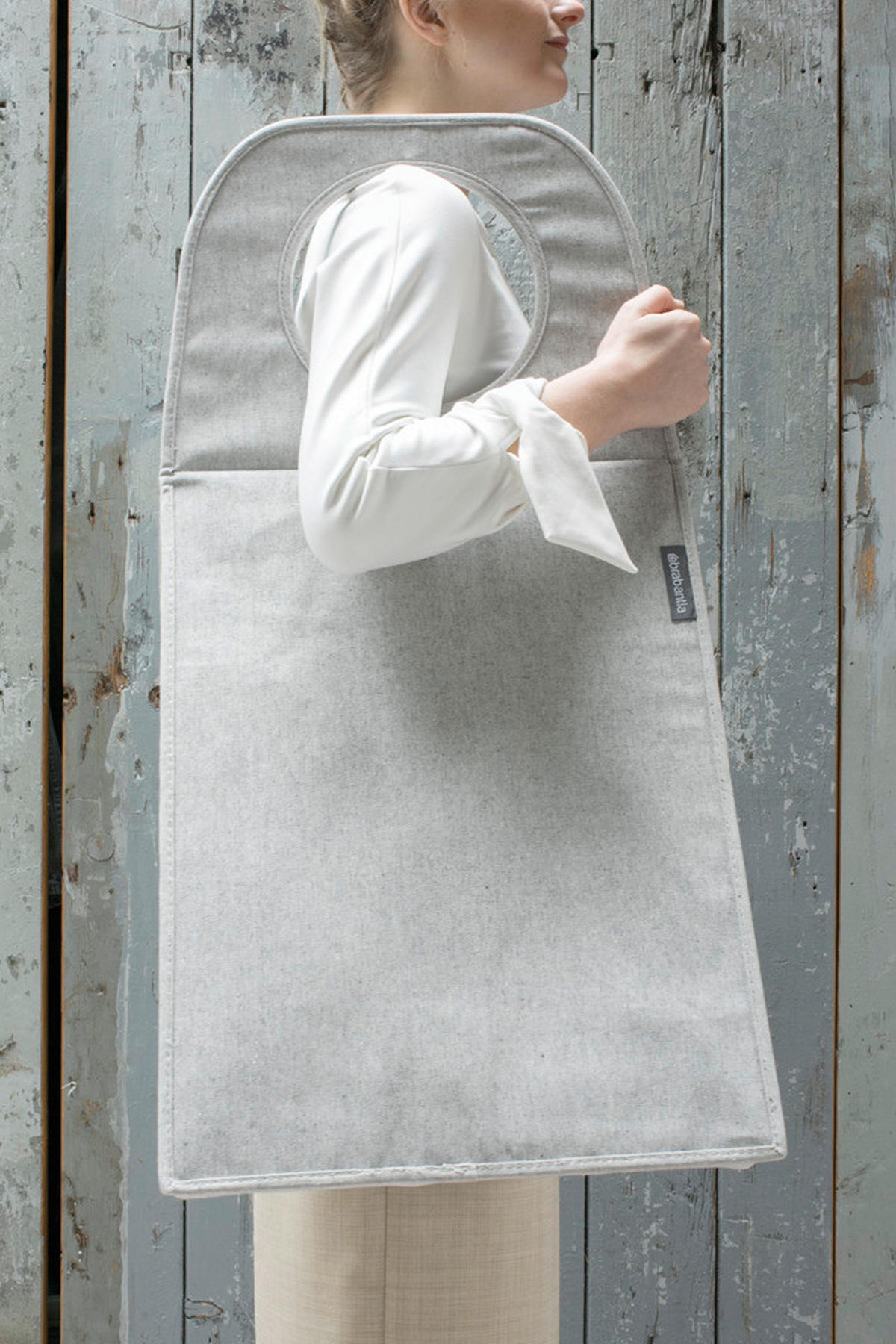 PRÁDELNÍ KOŠ, šedá - šedá, Design, textil (40,5/54/29,5cm) - Brabantia