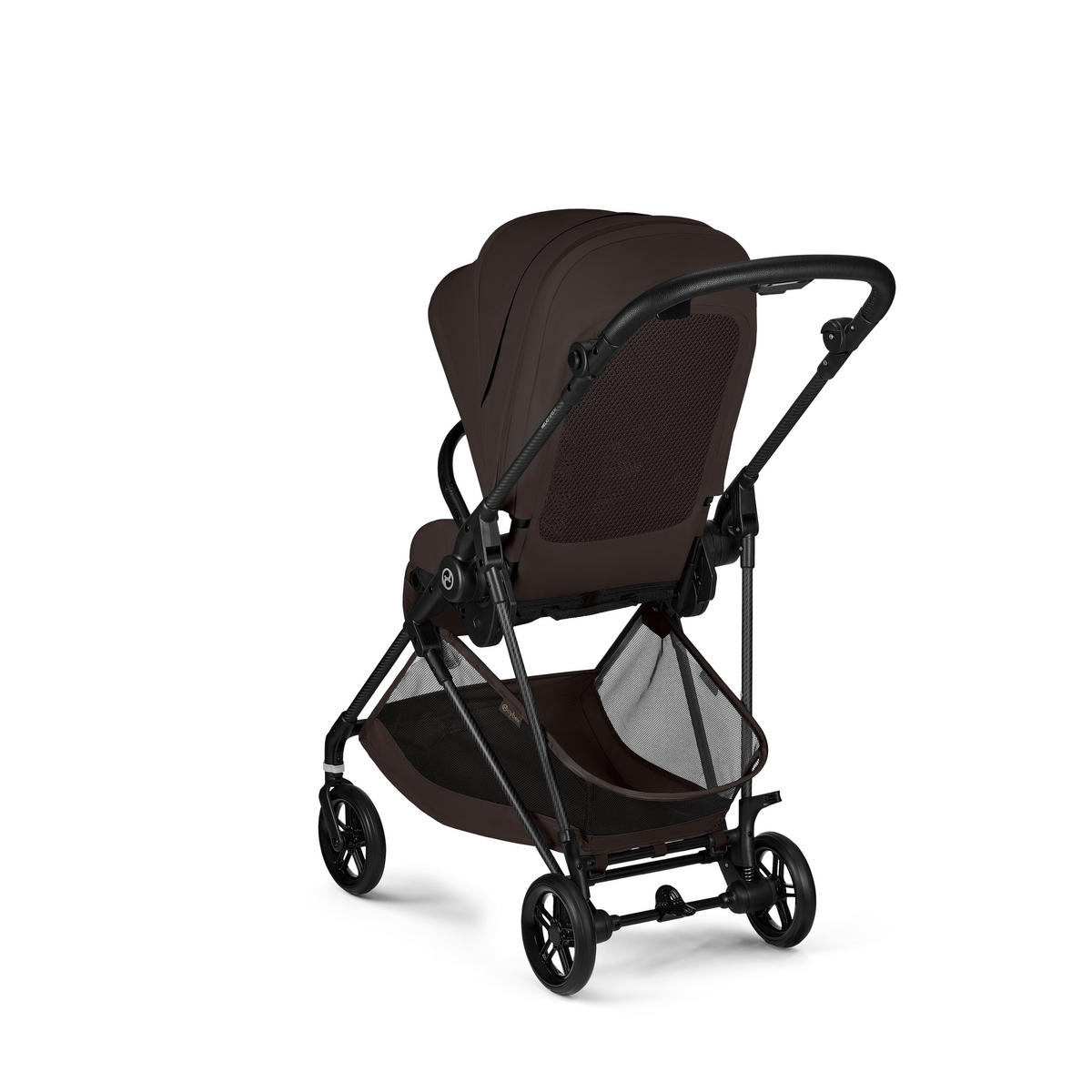 KINDERWAGEN  Melio Carbon  Chocolate Brown  - Schwarz/Braun, Basics, Textil/Metall (82-91/49/96,5 - 107cm) - cybex GOLD