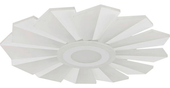 LED-DECKENLEUCHTE 55/7,5 cm - Opal/Weiß, Design, Kunststoff/Metall (55/7,5cm) - Novel