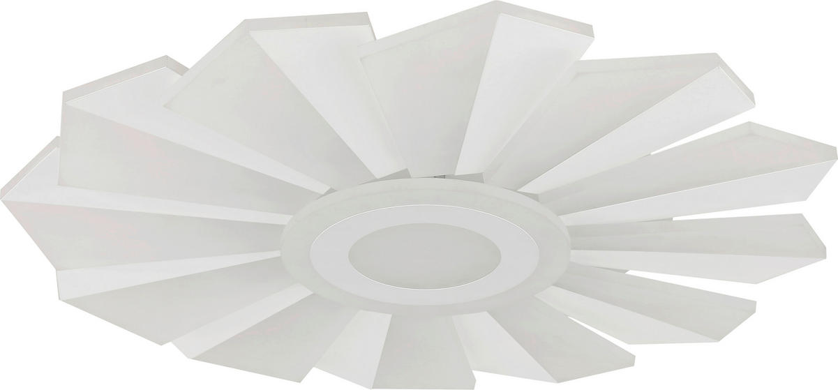 PLAFONIERĂ CU LED - alb/opal, Design, plastic/metal (55/7,5cm) - Novel