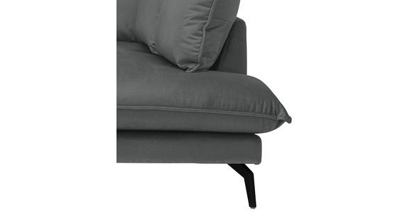 ECKSOFA Dunkelgrau Samt  - Dunkelgrau/Schwarz, Design, Textil/Metall (241/200cm) - Carryhome