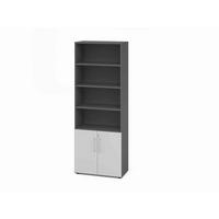 AKTENSCHRANK Graphitfarben, Grau  - Graphitfarben/Grau, Basics, Holzwerkstoff (80/215,6/41,7cm) - Venda