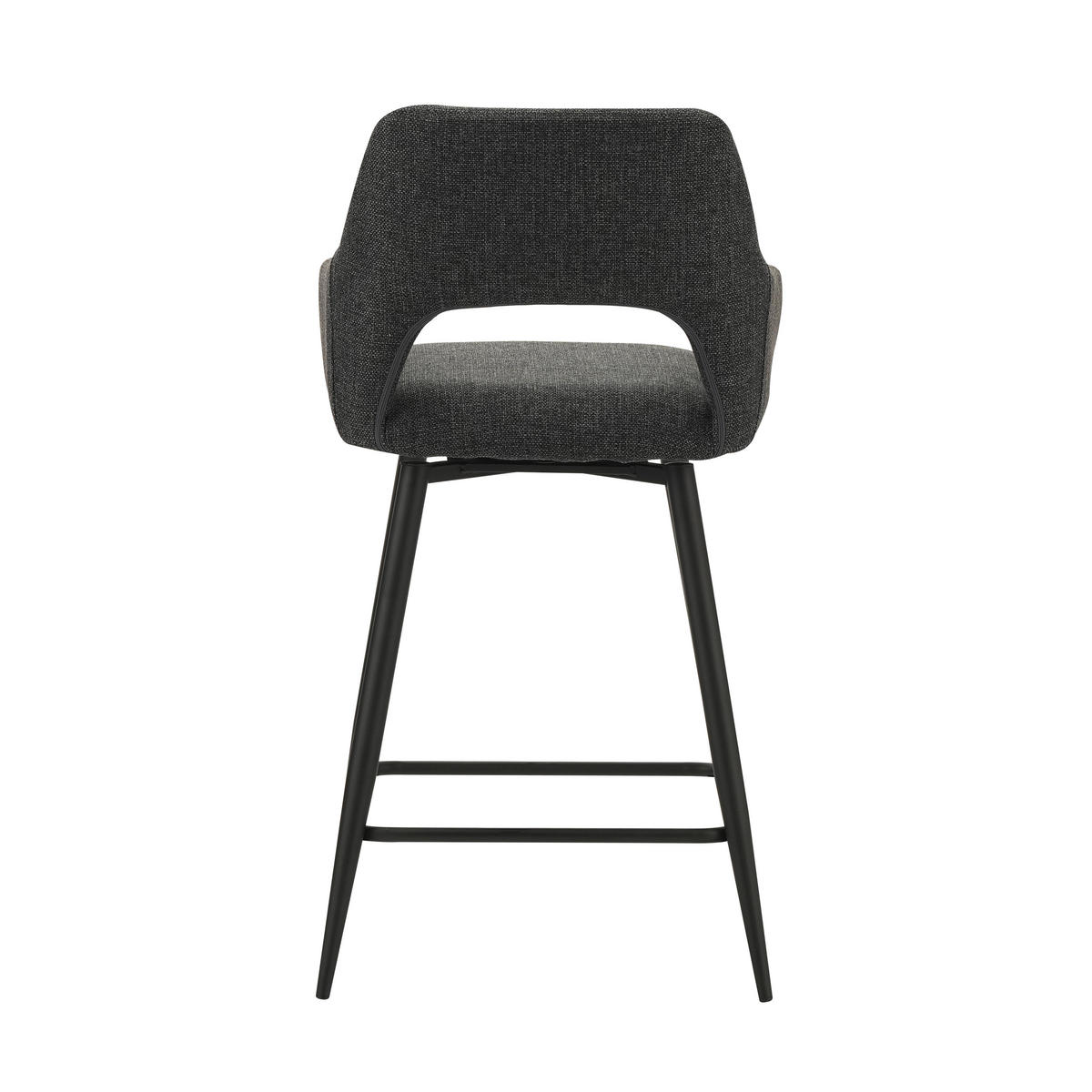 BARHOCKER-SET in Schwarz  - Schwarz, MODERN, Textil/Metall (51,5/97/54cm) - MID.YOU
