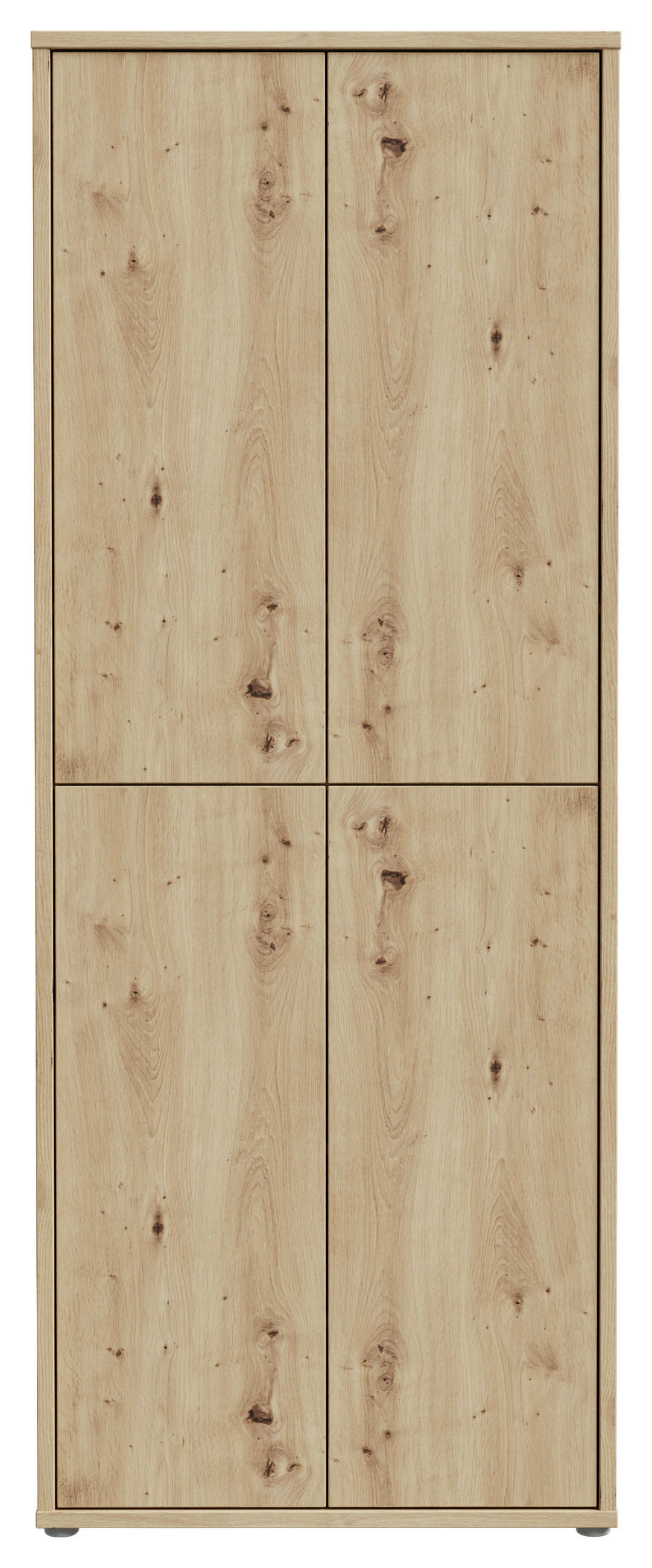 SCHUHSCHRANK  in 75/192/35 cm  - Eiche Artisan/Grau, Basics, Holzwerkstoff/Kunststoff (75/192/35cm) - Xora