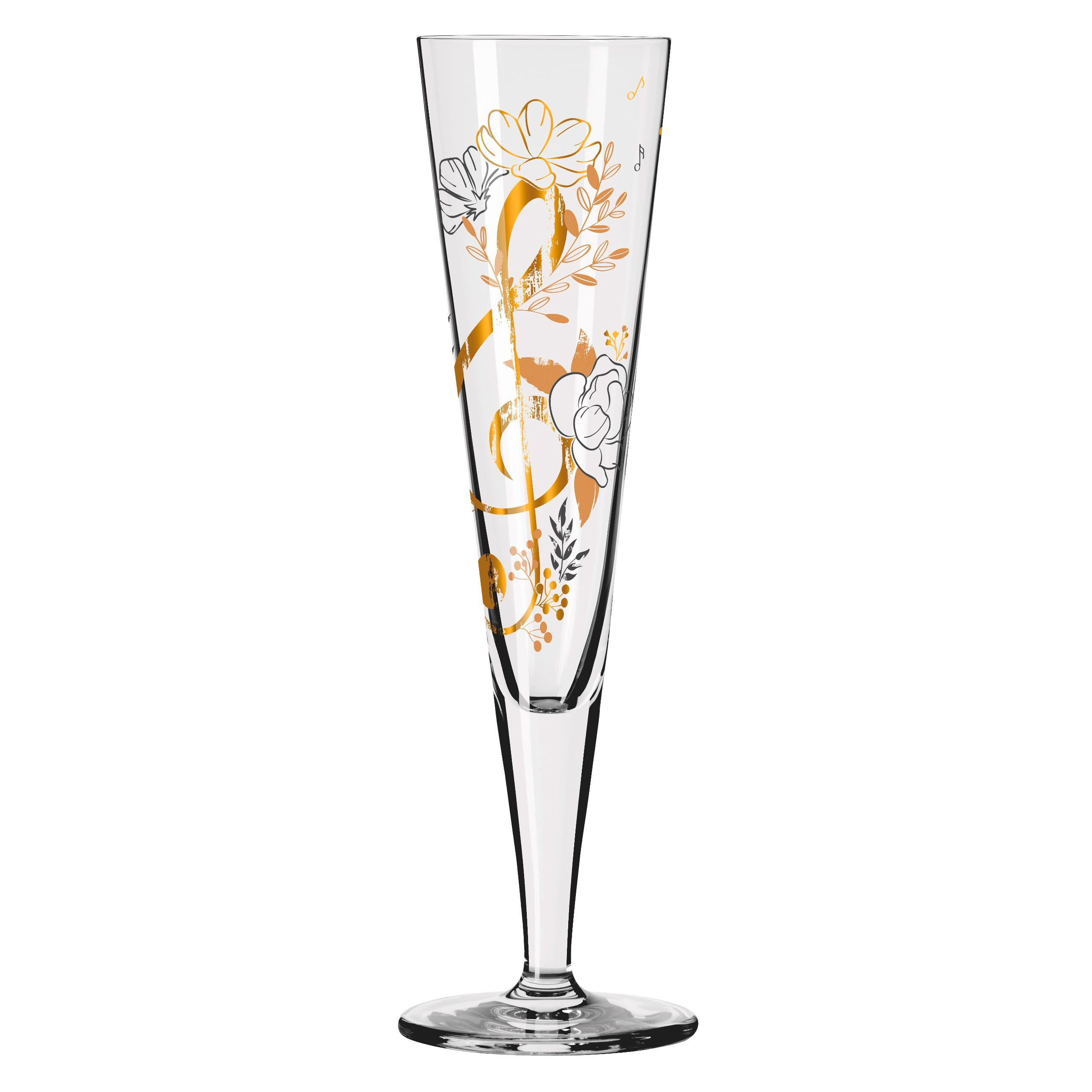 CHAMPAGNERGLAS 205 ml  - Transparent/Goldfarben, LIFESTYLE, Glas (7,2/24,0cm) - Ritzenhoff
