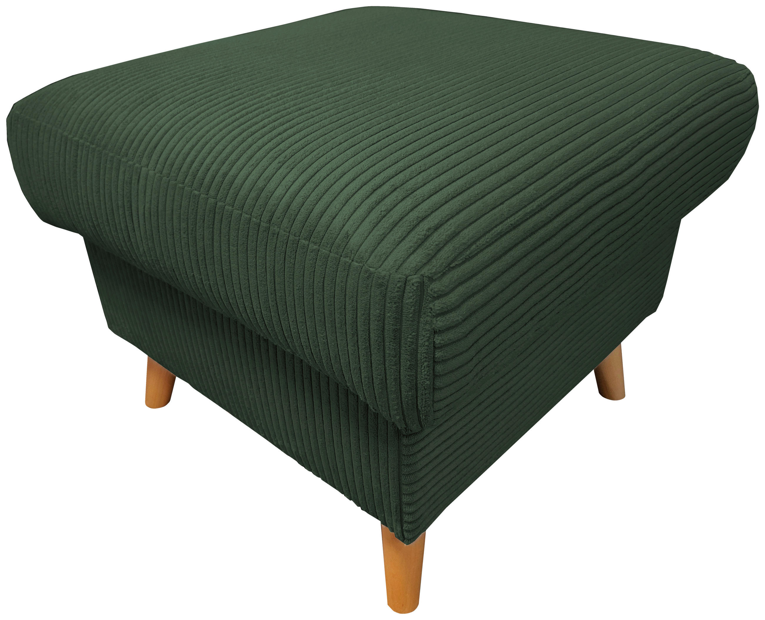 HOCKER Textil Dunkelgrün  - Dunkelgrün/Naturfarben, Design, Holz/Textil (61/43/61cm) - P & B