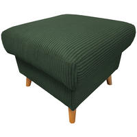 HOCKER Textil Dunkelgrün  - Dunkelgrün/Naturfarben, Design, Holz/Textil (61/43/61cm) - P & B