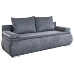 SCHLAFSOFA  mit Webstoff Grau  - Chromfarben/Grau, KONVENTIONELL, Holz/Kunststoff (207/91/90cm) - Carryhome