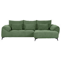 ECKSOFA in Cord Olivgrün  - Schwarz/Olivgrün, Konventionell, Textil/Metall (311/176cm) - Carryhome