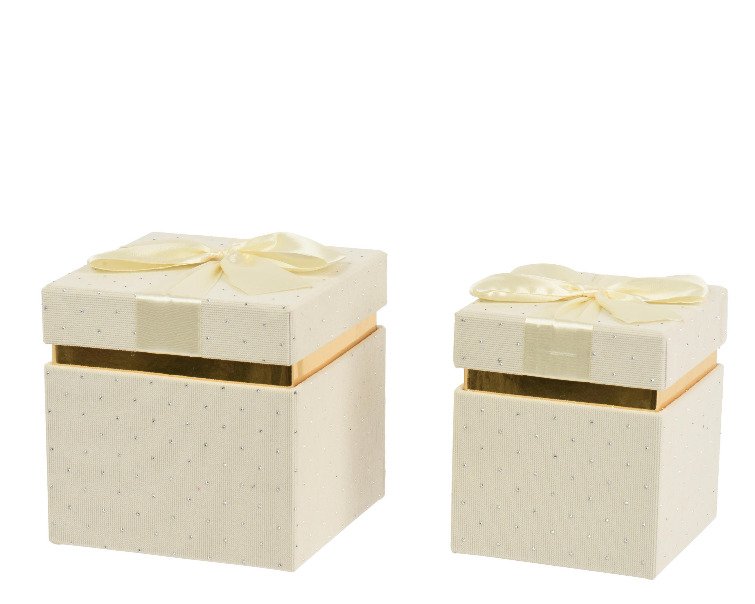 AUFBEWAHRUNGSBOXEN-SET    15.5/15.5/15.5 cm  - Creme, Basics, Naturmaterialien (15.5/15.5/15.5cm)