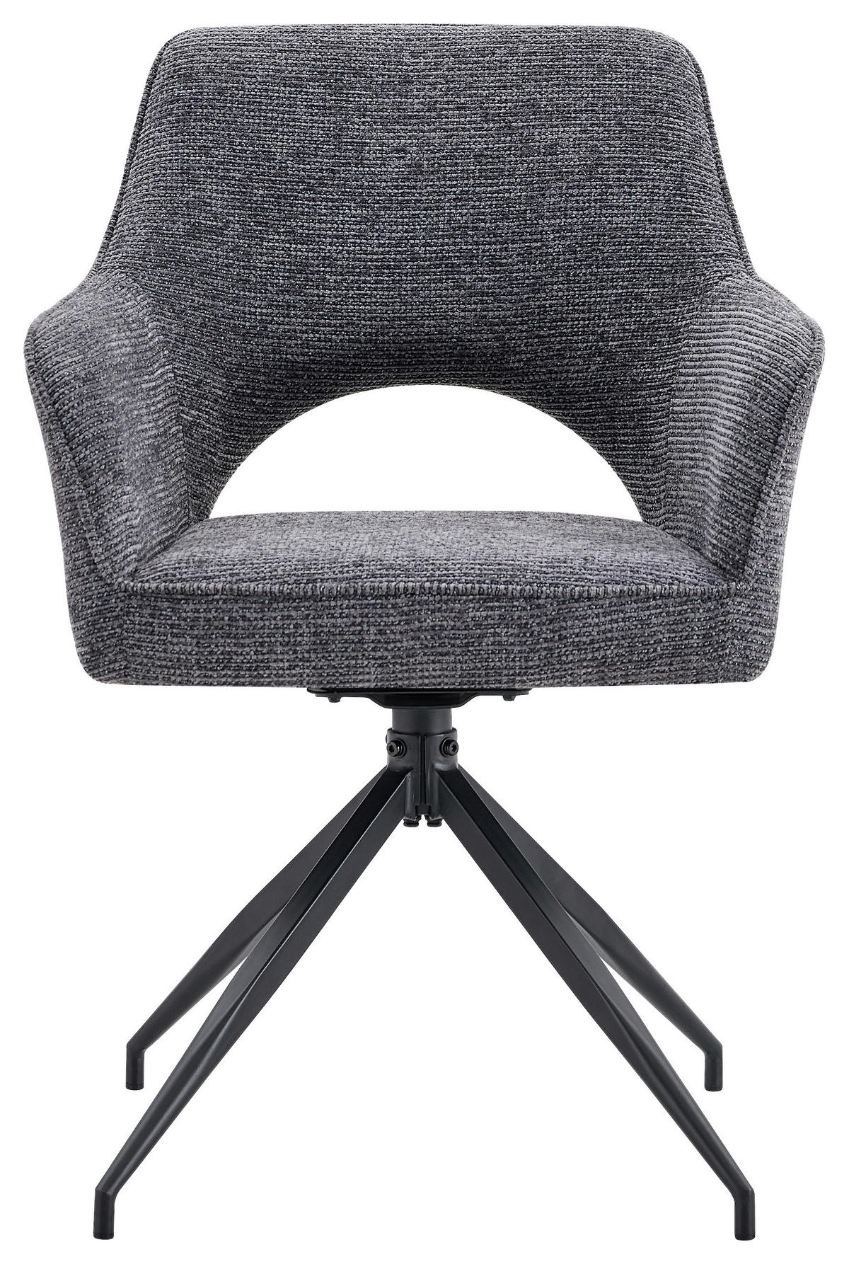STOLICA S NASLONOM ZA RUKE  crna, tamno siva  metal, tekstil      - tamno siva/crna, Moderno, metal/tekstil (60/89/67cm) - Livetastic